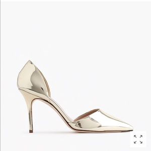 J. Crew Elsie Metallic D’Orsay Pumps